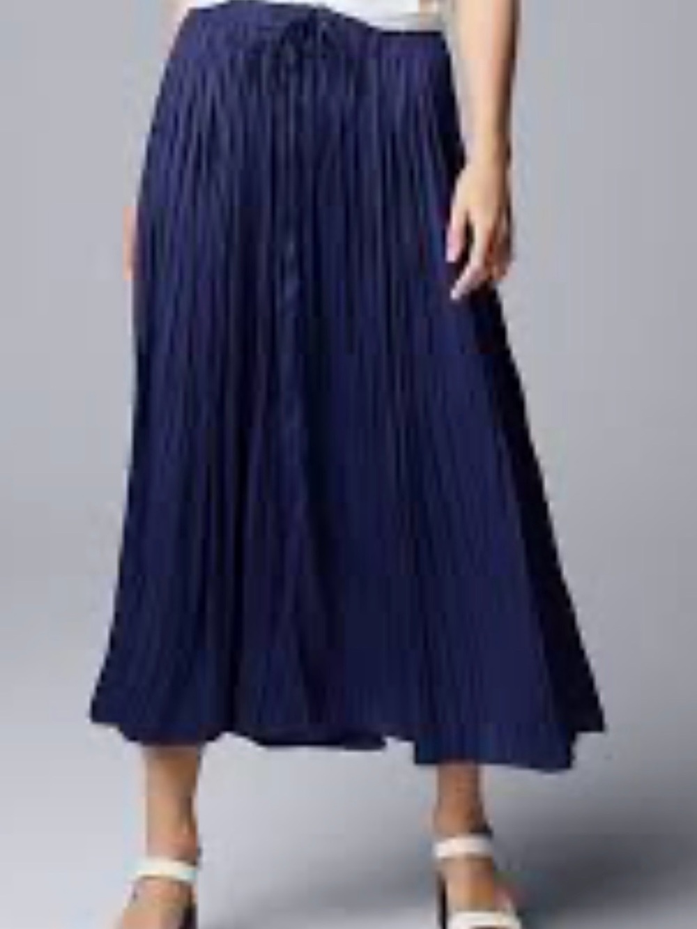 Simply Vera Vera Wang Pleated Maxi Skirt BLACK (Blue shown in stock photo)